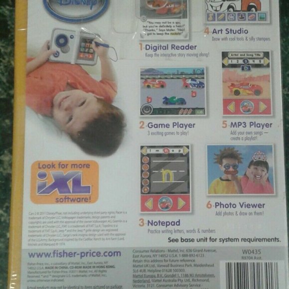 Disney Pixar Cars 2 iXL Learning System Game NEW Fisher Price - Picture 2 of 3